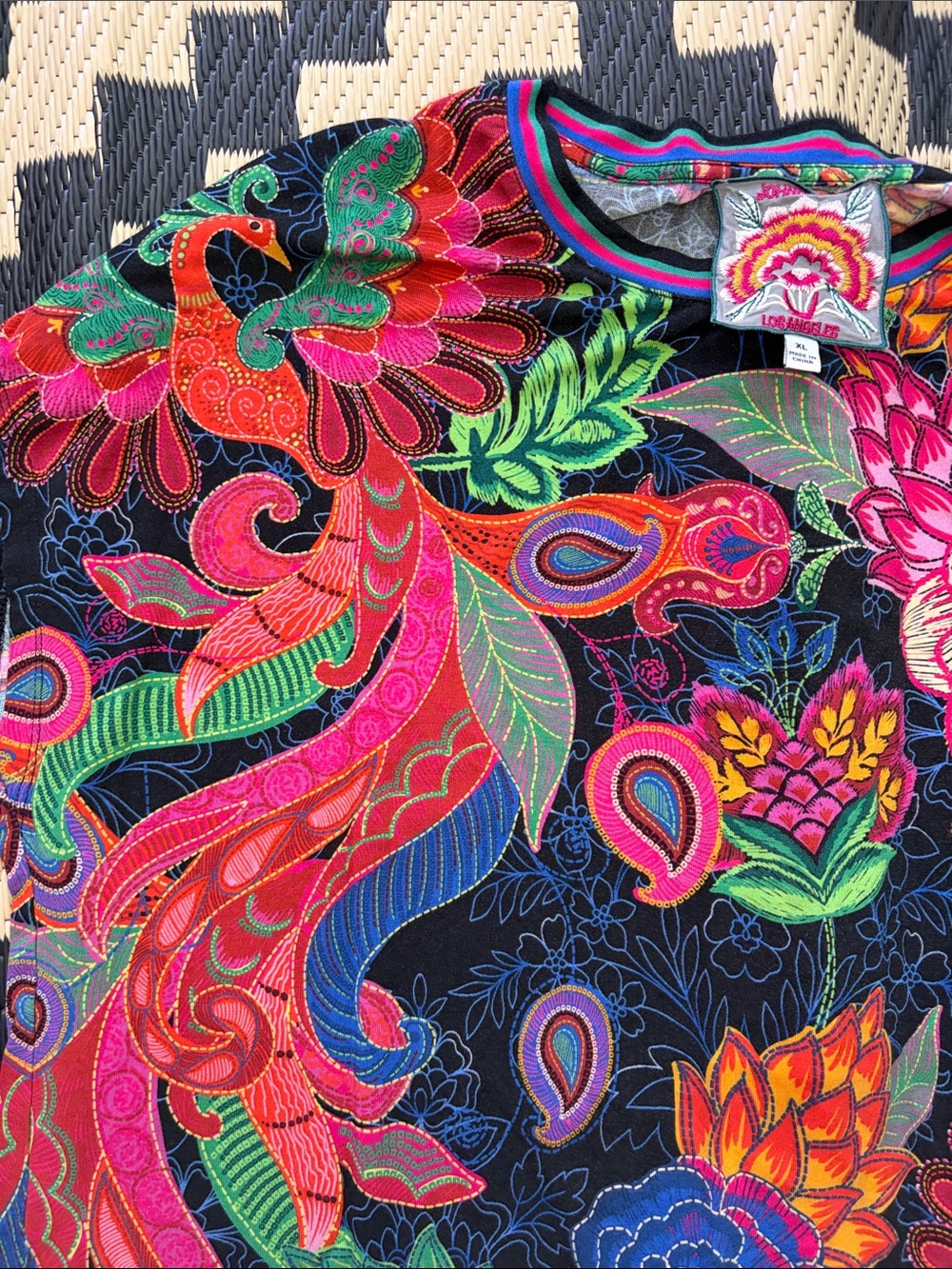 EUC Gorgeous Johnny Was Rainbow Print Tunic Style Dress Women’s XL - Picture 2 of 6